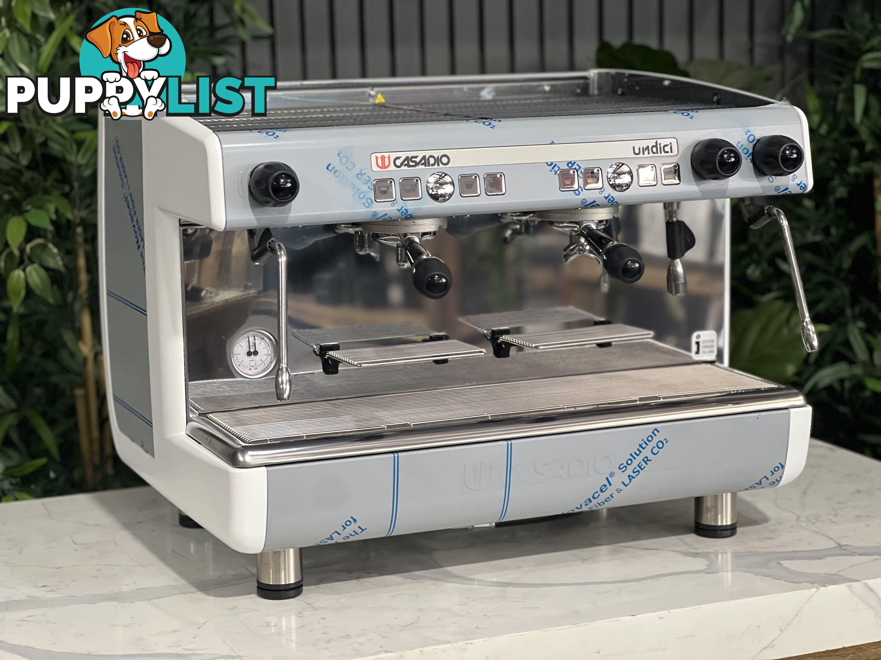 CASADIO UNDICI 2 GROUP BRAND NEW WHITE & STAINLESS ESPRESSO COFFEE MACHINE MAKER CAFE