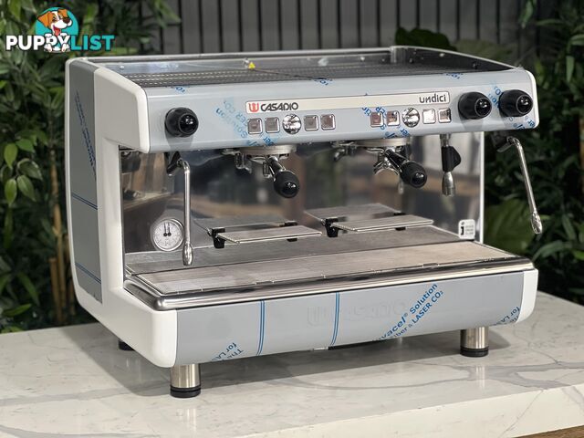 CASADIO UNDICI 2 GROUP BRAND NEW WHITE & STAINLESS ESPRESSO COFFEE MACHINE MAKER CAFE