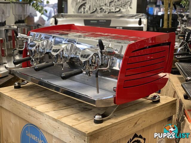 VICTORIA ARDUINO BLACK EAGLE VOLUMETRIC 3 GROUP ESPRESSO COFFEE MACHINE - FERRARI RED