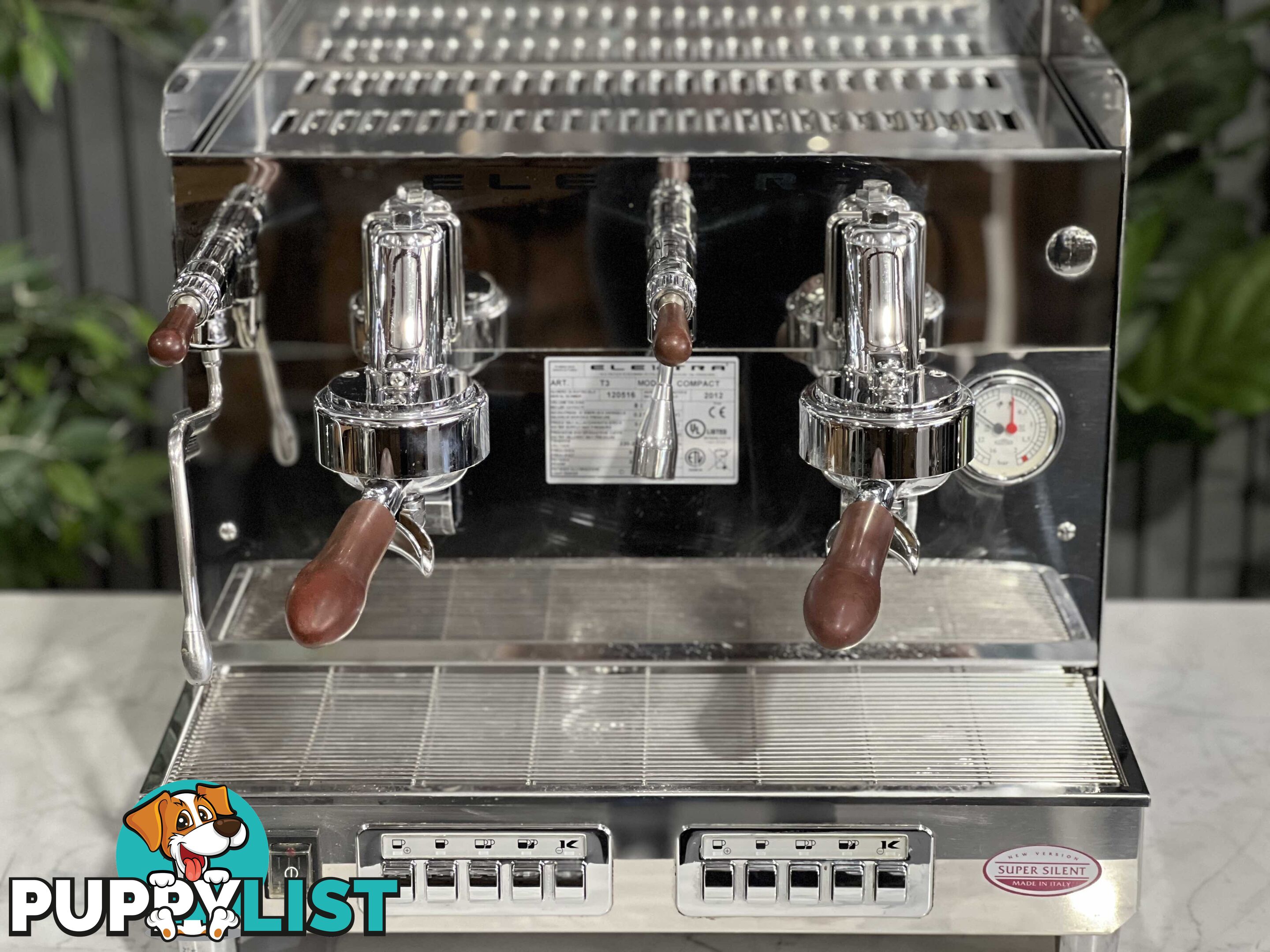 ELEKTRA SIXTIES T3 COMPACT VOLUMETRIC 2 GRP STAINLESS ESPRESSO COFFEE MACHINE MAKER