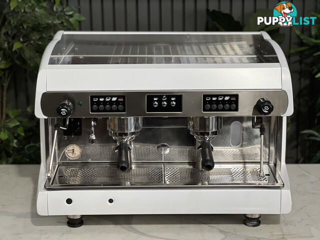 WEGA POLARIS 2 GROUP ESPRESSO COFFEE MACHINE LOW CUP WHITE COMMERCIAL CAFE