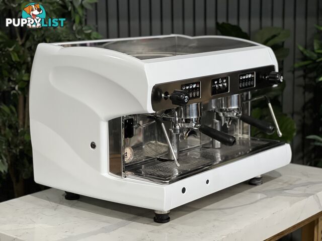 WEGA POLARIS 2 GROUP ESPRESSO COFFEE MACHINE LOW CUP WHITE COMMERCIAL CAFE