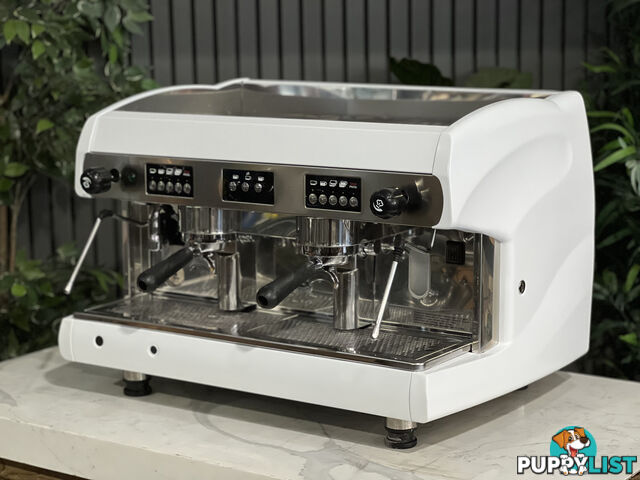 WEGA POLARIS 2 GROUP ESPRESSO COFFEE MACHINE LOW CUP WHITE COMMERCIAL CAFE