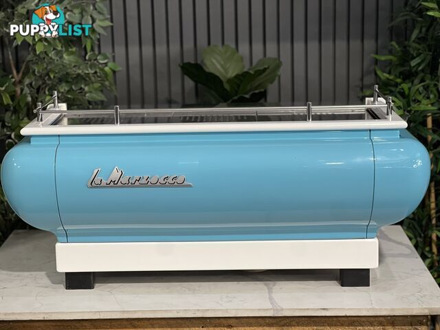 LA MARZOCCO FB70 3 GROUP ESPRESSO COFFEE MACHINE BLUE & WHITE CAFE COMMERCIAL BARISTA RESTAURANT