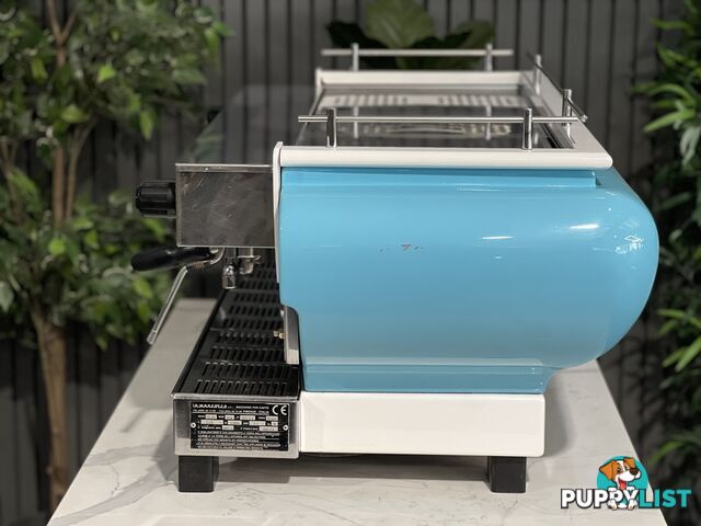 LA MARZOCCO FB70 3 GROUP ESPRESSO COFFEE MACHINE BLUE & WHITE CAFE COMMERCIAL BARISTA RESTAURANT