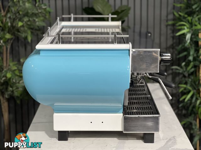 LA MARZOCCO FB70 3 GROUP ESPRESSO COFFEE MACHINE BLUE & WHITE CAFE COMMERCIAL BARISTA RESTAURANT