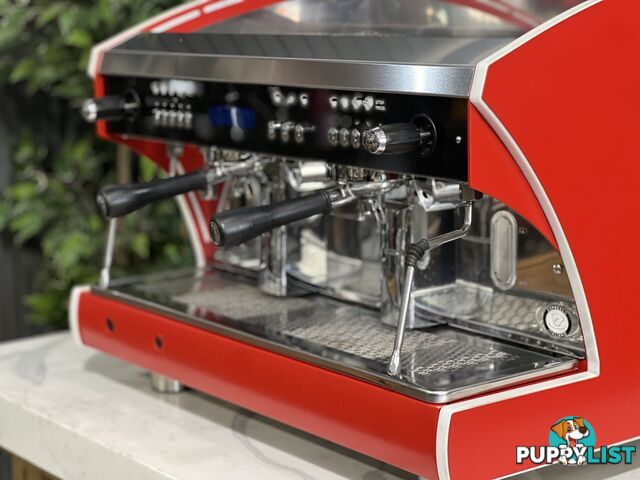 WEGA POLARIS TRON 2 GROUP ESPRESSO COFFEE MACHINE DEEP RED