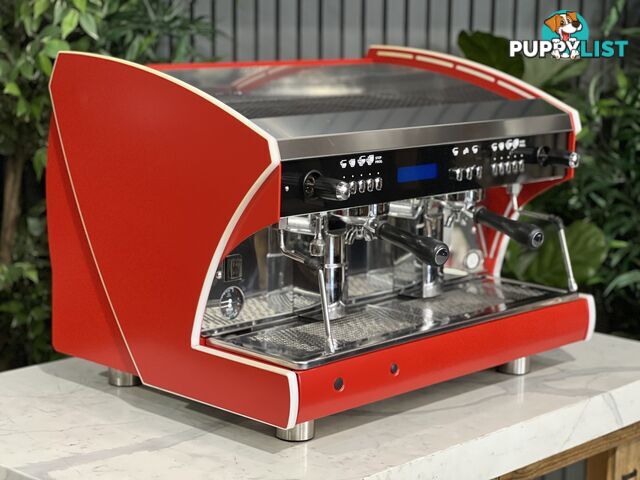 WEGA POLARIS TRON 2 GROUP ESPRESSO COFFEE MACHINE DEEP RED