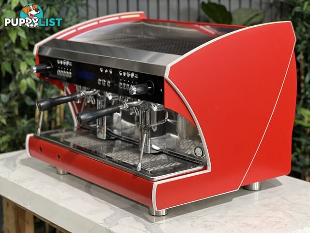 WEGA POLARIS TRON 2 GROUP ESPRESSO COFFEE MACHINE DEEP RED