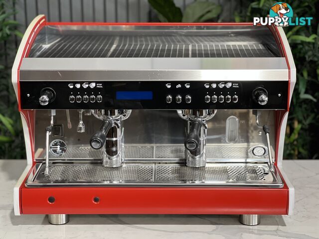 WEGA POLARIS TRON 2 GROUP ESPRESSO COFFEE MACHINE DEEP RED