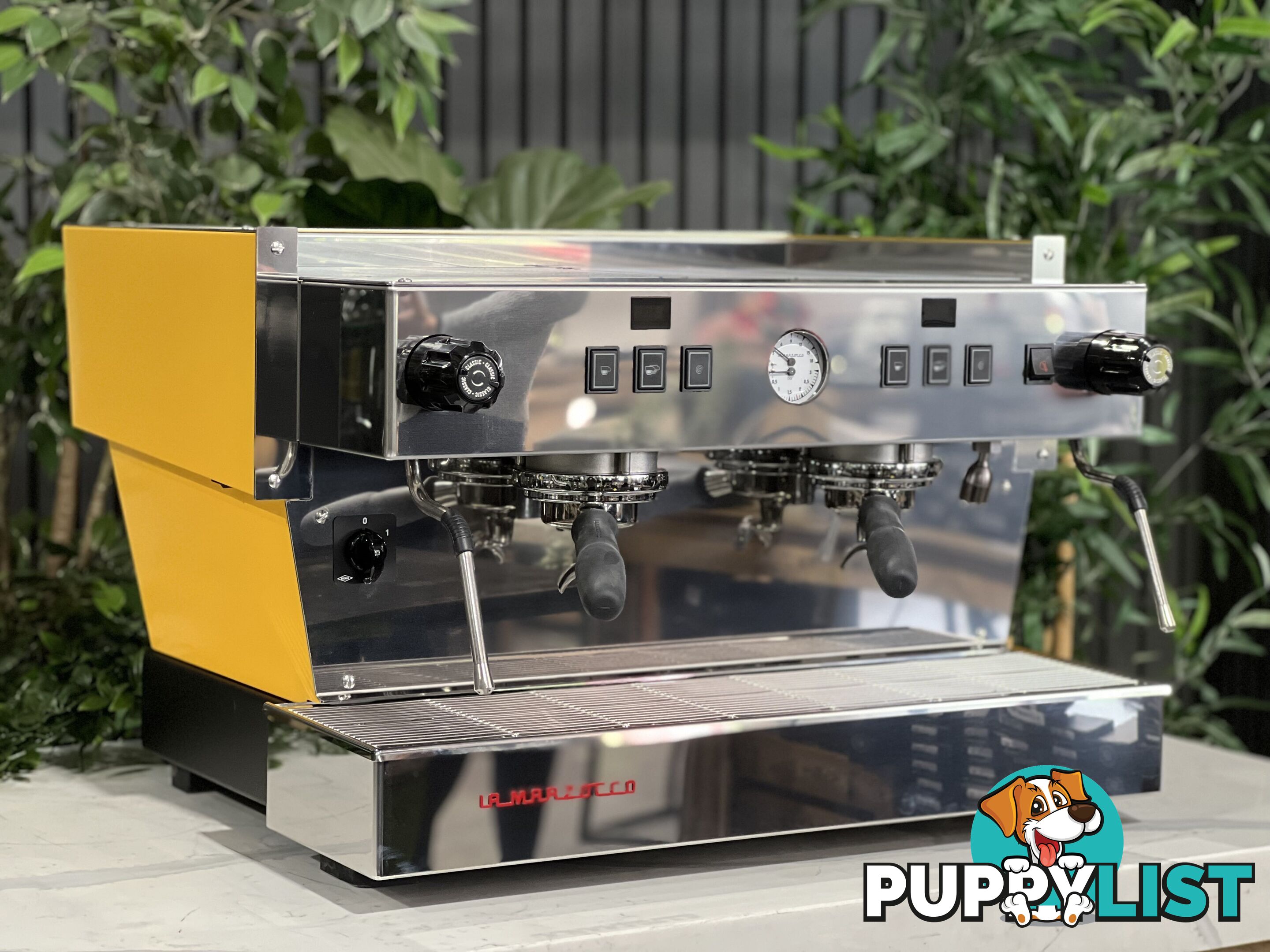 LA MARZOCCO LINEA CLASSIC S AV 2 GROUP ESPRESSO COFFEE MACHINE CANARY YELLOW - NEW CAFE COMMERCIAL