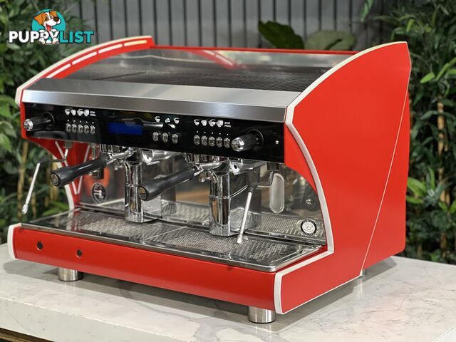 WEGA POLARIS TRON 2 GROUP ESPRESSO COFFEE MACHINE DEEP RED