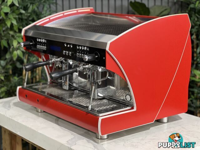 WEGA POLARIS TRON 2 GROUP ESPRESSO COFFEE MACHINE DEEP RED