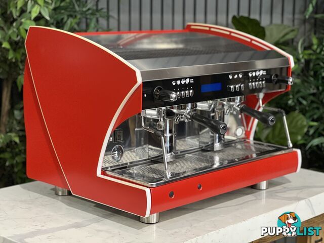 WEGA POLARIS TRON 2 GROUP ESPRESSO COFFEE MACHINE DEEP RED