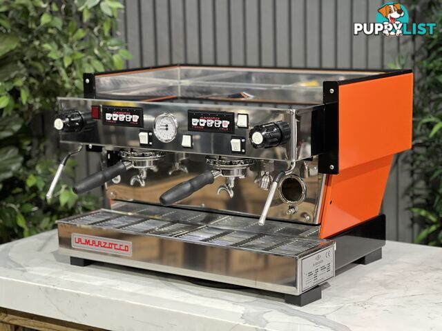 LA MARZOCCO LINEA CLASSIC 2 GROUP ORANGE ESPRESSO COFFEE MACHINE CAFE COMMERCIAL BARISTA RESTAURANT