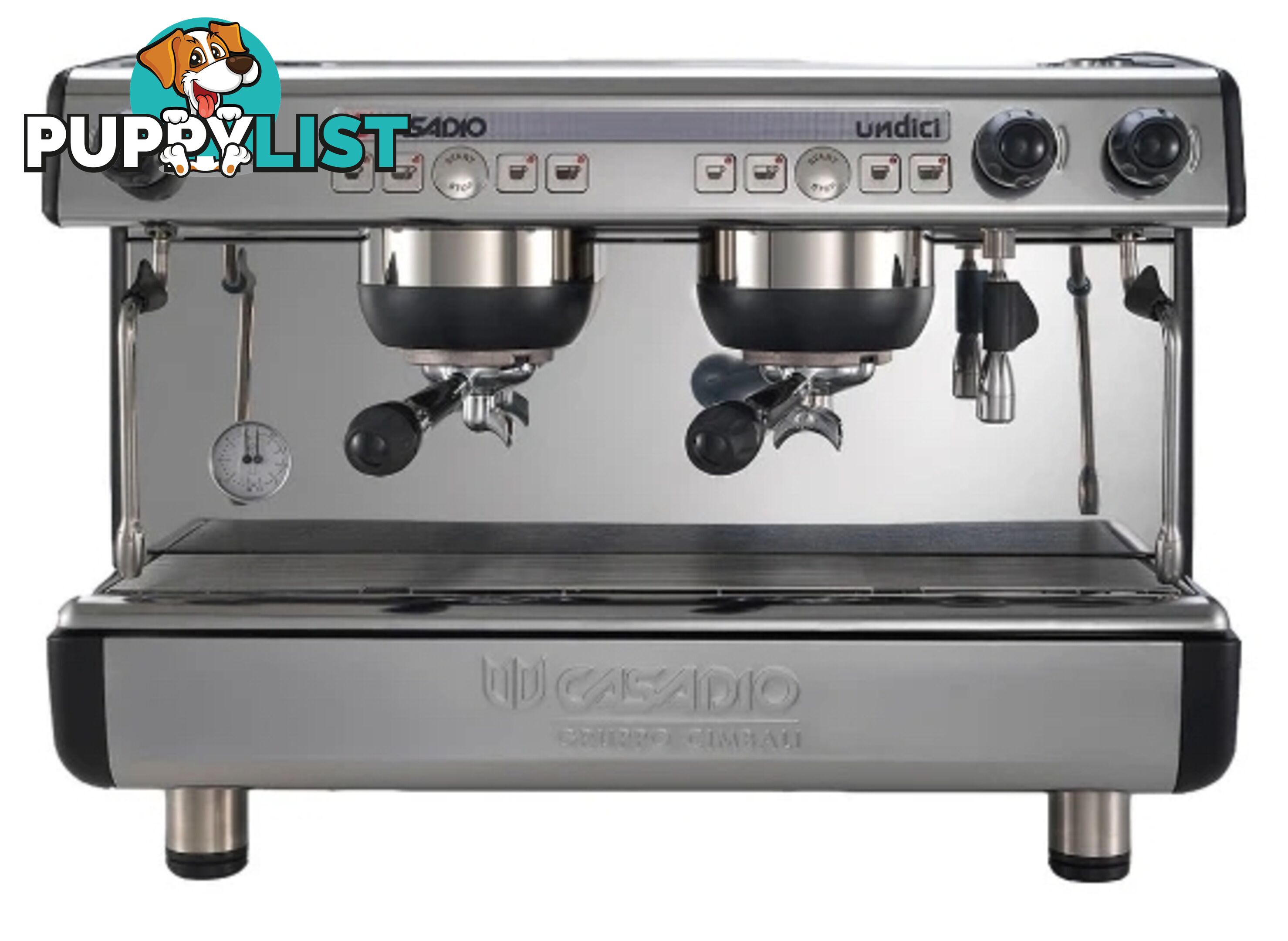 CASADIO UNDICI 2 GRP NEW BLACK & STAINLESS ESPRESSO COFFEE MACHINE CAFE