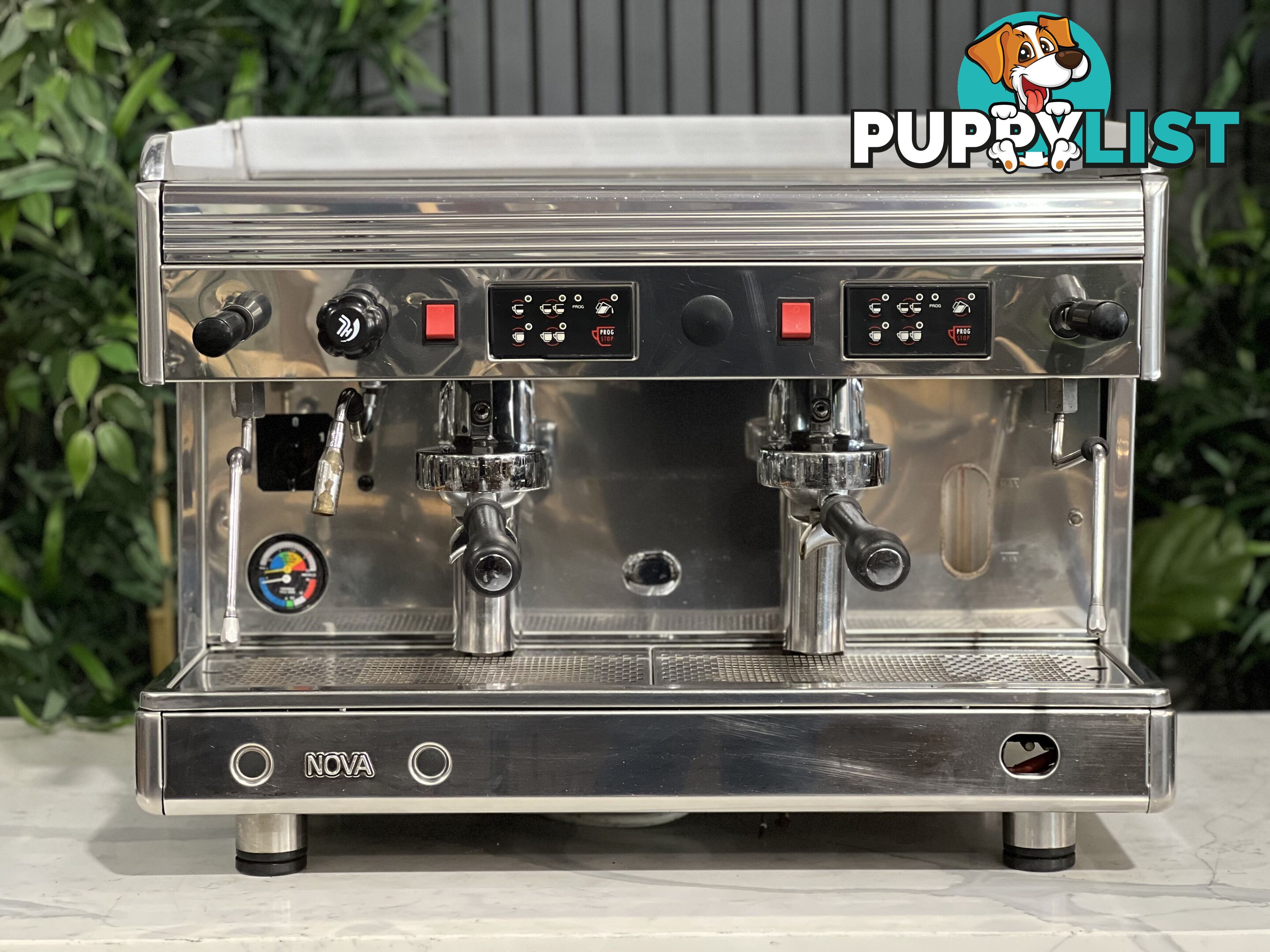 WEGA NOVA 2 GROUP STAINLESS STEEL ESPRESSO COFFEE MACHINE MAKER CAFE