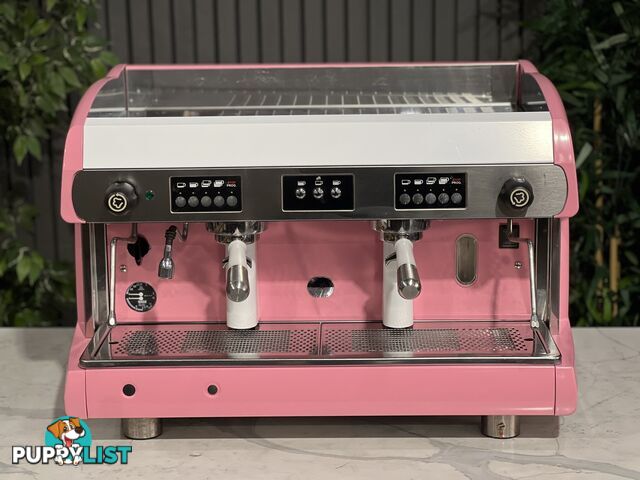 WEGA POLARIS 2 GROUP ESPRESSO COFFEE MACHINE HIGH CUP PINK & WHITE