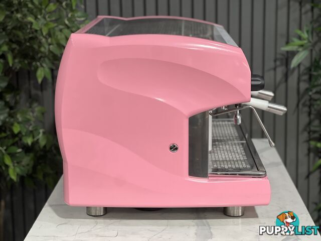 WEGA POLARIS 2 GROUP ESPRESSO COFFEE MACHINE HIGH CUP PINK & WHITE