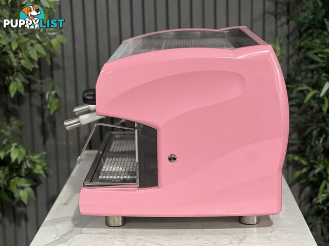 WEGA POLARIS 2 GROUP ESPRESSO COFFEE MACHINE HIGH CUP PINK & WHITE