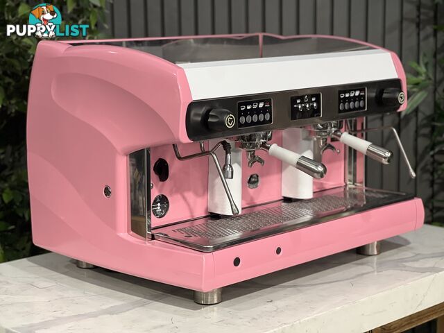 WEGA POLARIS 2 GROUP ESPRESSO COFFEE MACHINE HIGH CUP PINK & WHITE