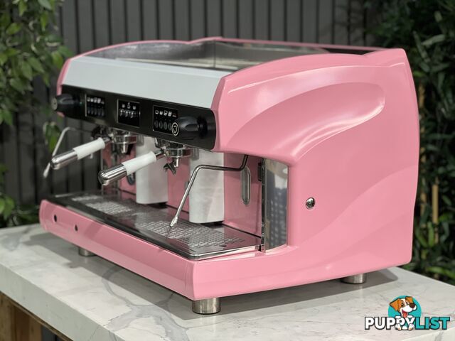 WEGA POLARIS 2 GROUP ESPRESSO COFFEE MACHINE HIGH CUP PINK & WHITE