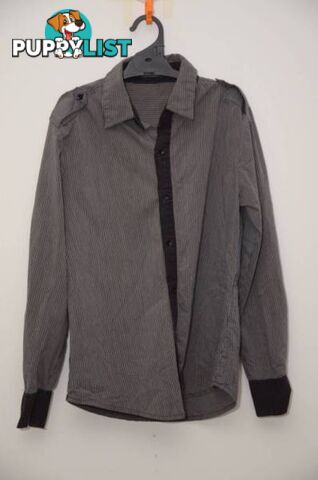 Jack Jones L grey black long sleeved shirt