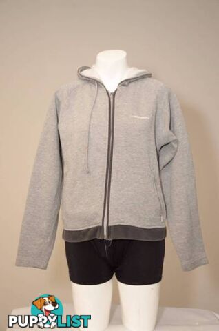 REEBOK WOMEN&#39;S GREY HOODED JUMPER