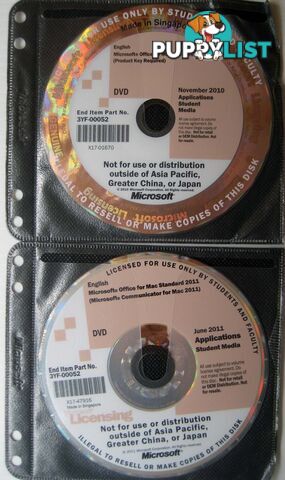 Microsoft Office for Mac Standard 2010 / 2011 DVD set with product key