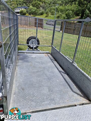 7ft x 4ft Box Caged with Ramp Galv Trailer