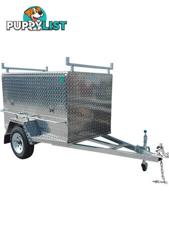 8 x 5 WT-2 ENCLOSED TRAILER ALUMINIUM BODY ON GAL CHASSIS SINGLE AXLE TARE 267 kg ATM 750 kg