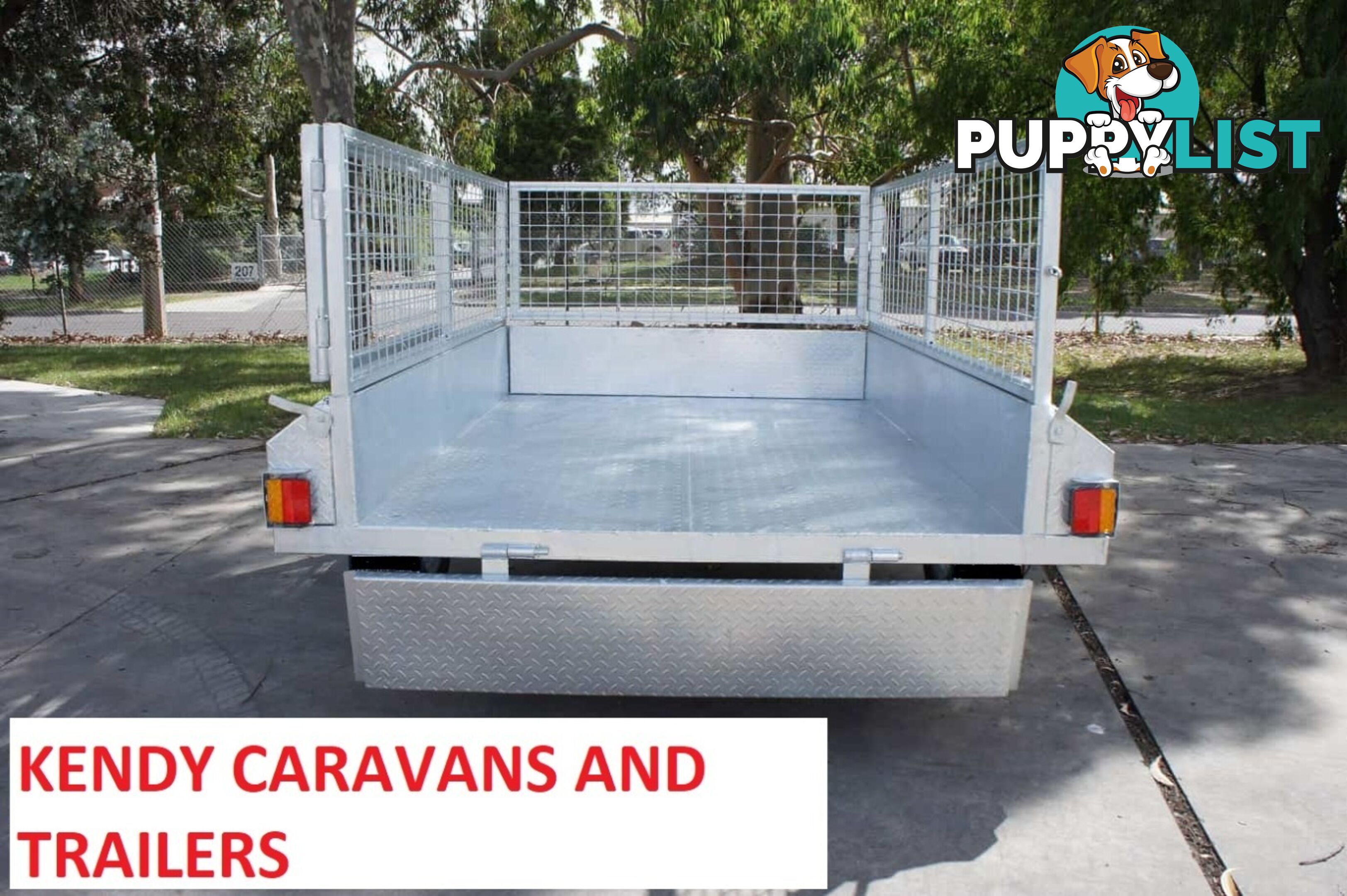 7x5 HEAVY DUTY HOT DIPPED GALVANISED SINGLE AXLE BRAKED BOX TRAILER WITH 600mm CAGE