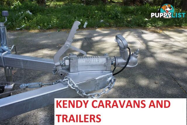 7x5 HEAVY DUTY HOT DIPPED GALVANISED SINGLE AXLE BRAKED BOX TRAILER WITH 600mm CAGE