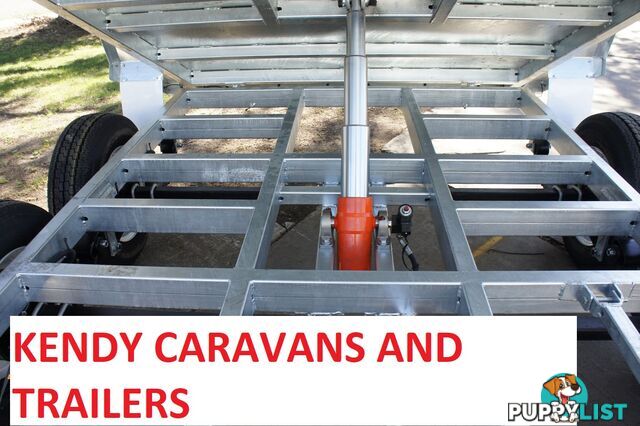 10x6 HEAVY DUTY HOT DIPPED GALVANISED TANDEM AXLE HYDRAULIC TIPPING BOX TRAILER 3500kg GVM