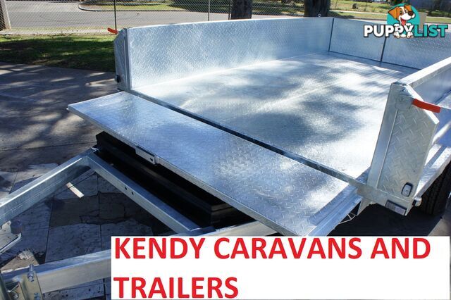 10x6 HEAVY DUTY HOT DIPPED GALVANISED TANDEM AXLE HYDRAULIC TIPPING BOX TRAILER 3500kg GVM