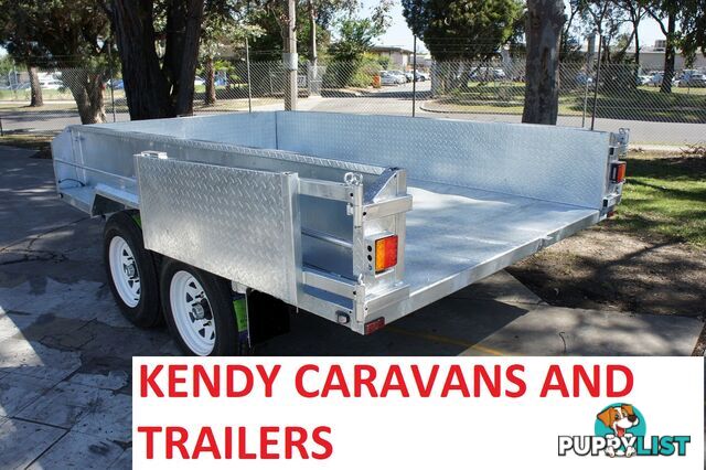 10x6 HEAVY DUTY HOT DIPPED GALVANISED TANDEM AXLE HYDRAULIC TIPPING BOX TRAILER 3500kg GVM