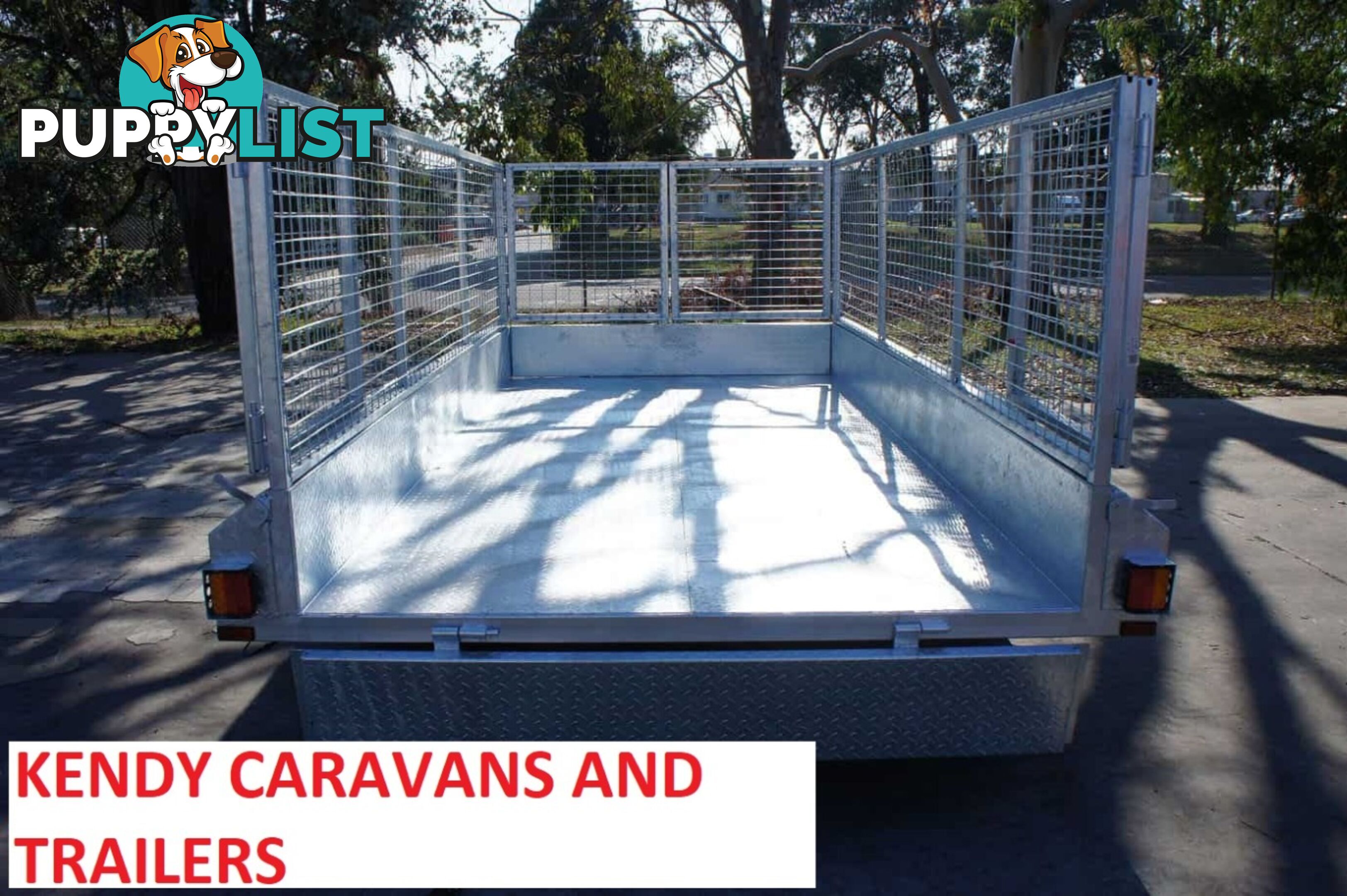 12 x 6 tandem axle (braked 3200kg) hot dipped galvanised H/duty box trailer with 900 mm cage