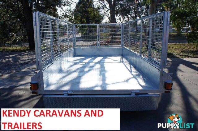 12 x 6 tandem axle (braked 3200kg) hot dipped galvanised H/duty box trailer with 900 mm cage