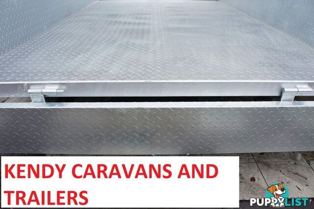 12 x 6 tandem axle (braked 3200kg) hot dipped galvanised H/duty box trailer with 900 mm cage