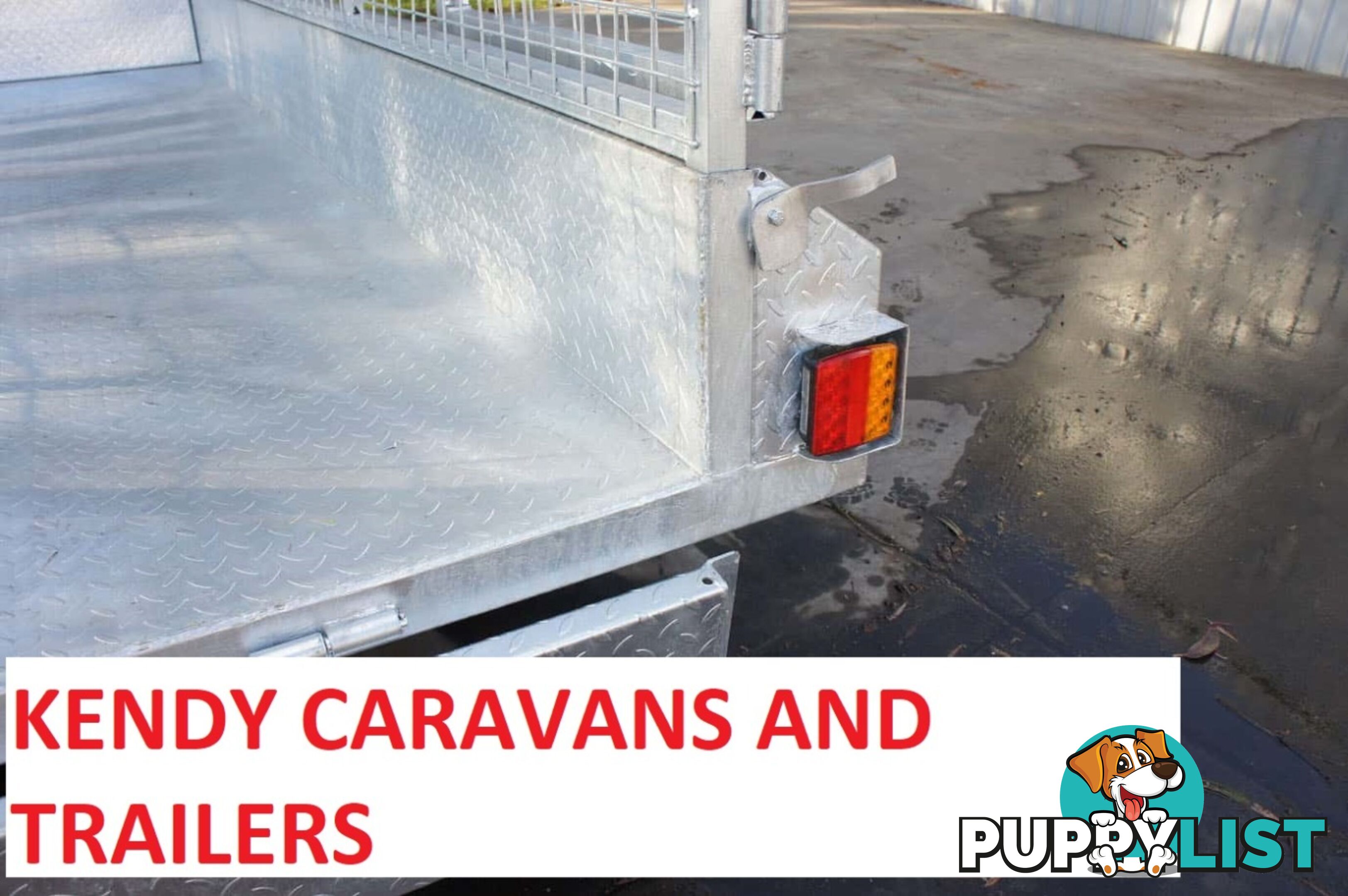 12 x 6 tandem axle (braked 3200kg) hot dipped galvanised H/duty box trailer with 900 mm cage