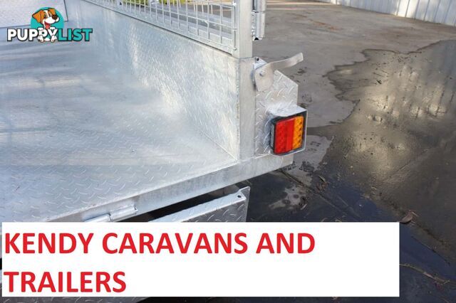 12 x 6 tandem axle (braked 3200kg) hot dipped galvanised H/duty box trailer with 900 mm cage