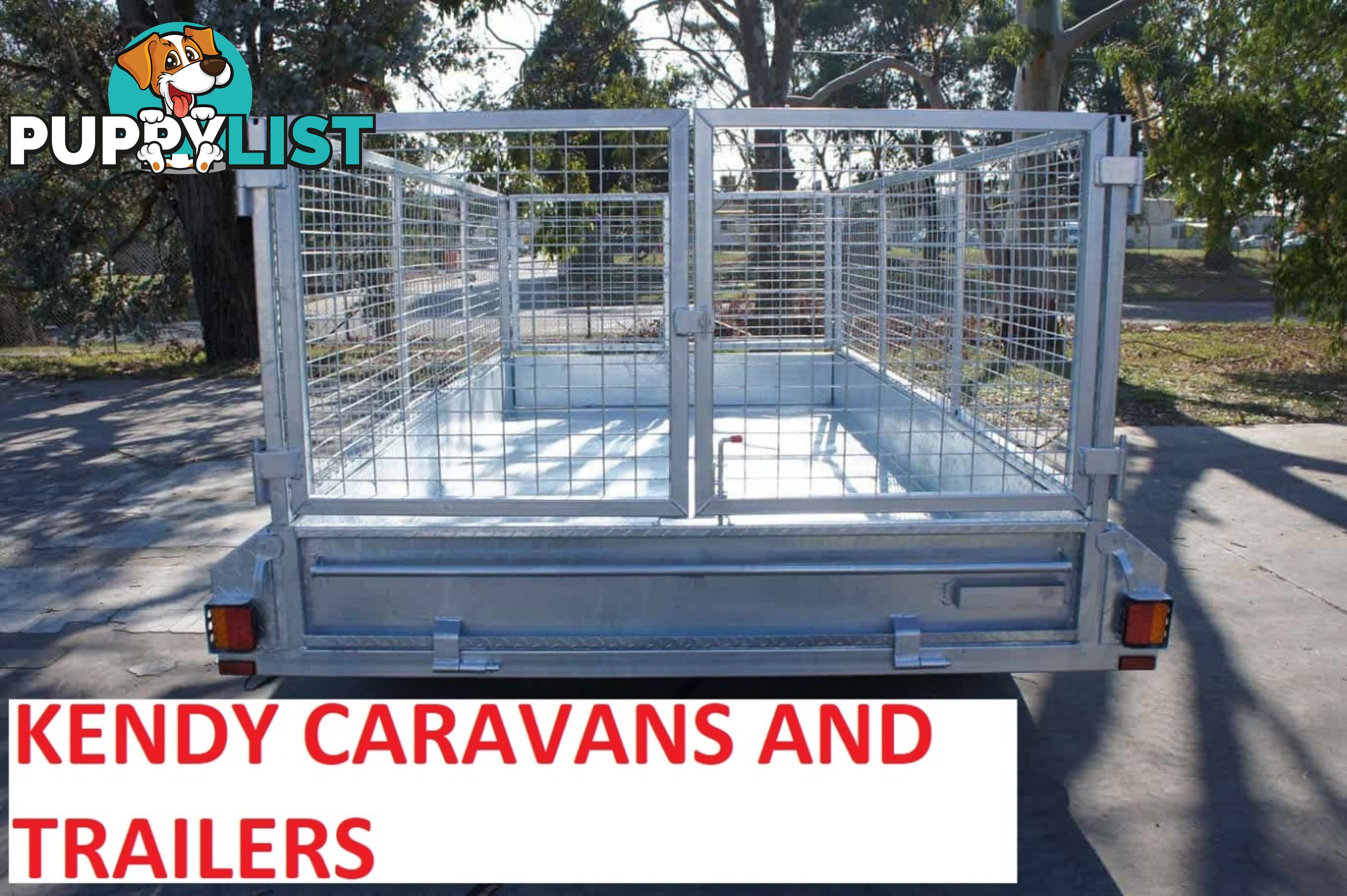 12 x 6 tandem axle (braked 3200kg) hot dipped galvanised H/duty box trailer with 900 mm cage