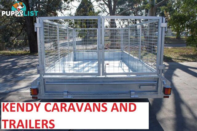 12 x 6 tandem axle (braked 3200kg) hot dipped galvanised H/duty box trailer with 900 mm cage