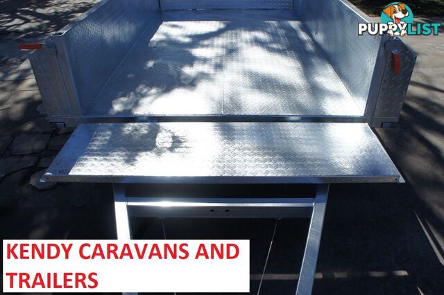 8x5 HEAVY DUTY HOT DIPPED GALVANISED TANDEM AXLE 450mm HIGH SIDED BOX TRIALER 