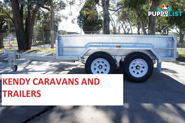 8x5 HEAVY DUTY HOT DIPPED GALVANISED TANDEM AXLE 450mm HIGH SIDED BOX TRIALER 