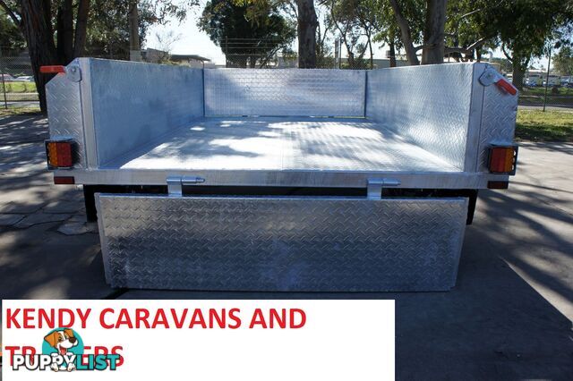 8x5 HEAVY DUTY HOT DIPPED GALVANISED TANDEM AXLE 450mm HIGH SIDED BOX TRIALER 