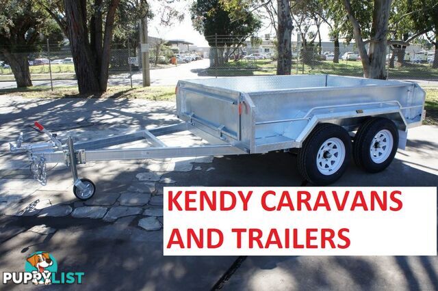 8x5 HEAVY DUTY HOT DIPPED GALVANISED TANDEM AXLE 450mm HIGH SIDED BOX TRIALER 