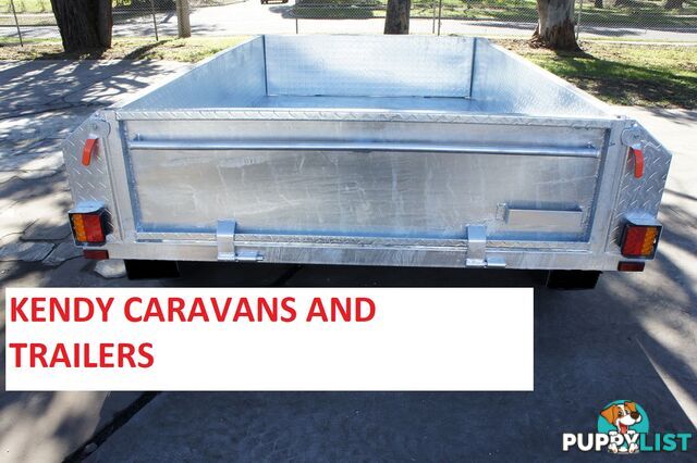 8x5 HEAVY DUTY HOT DIPPED GALVANISED TANDEM AXLE 450mm HIGH SIDED BOX TRIALER 