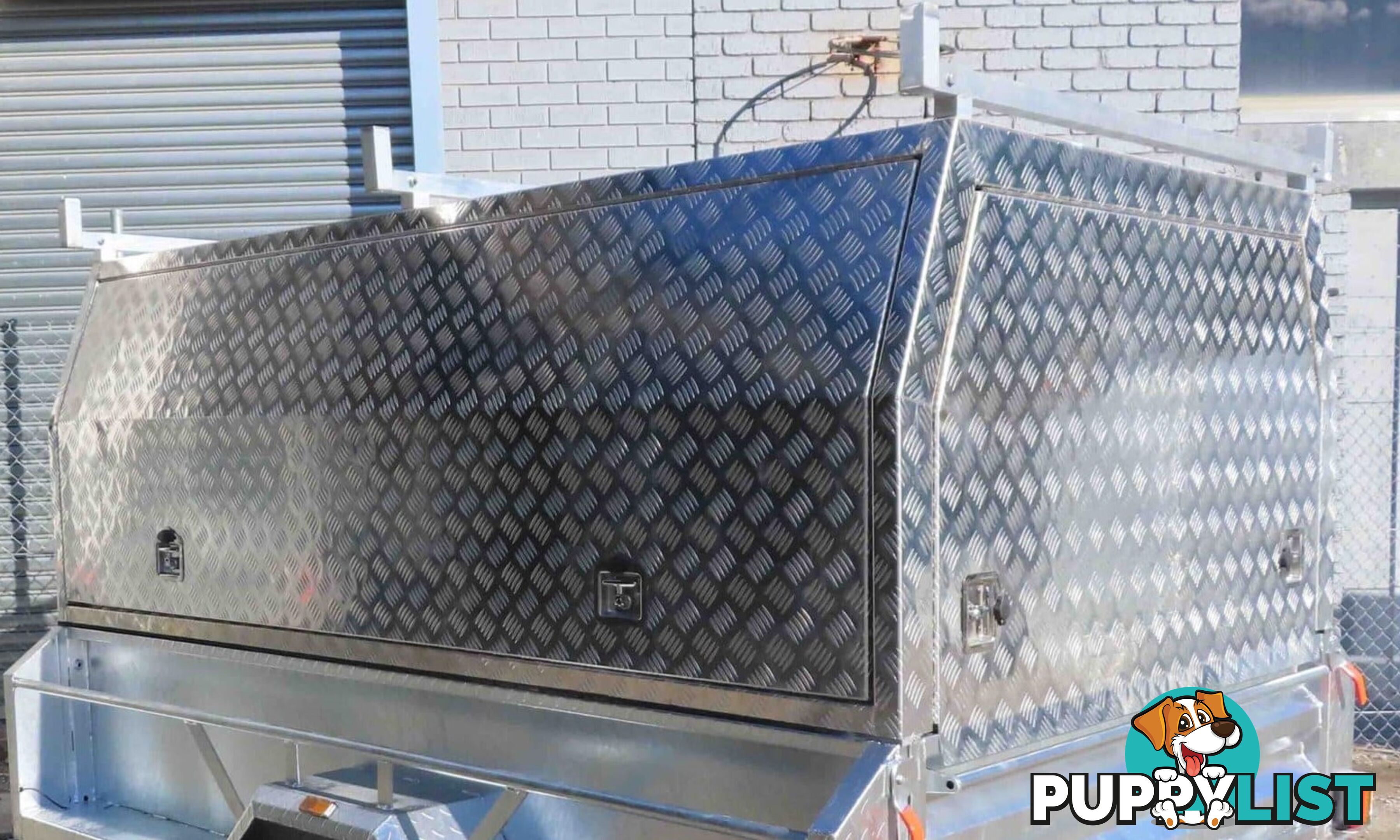 8x5 CHECKER PLATE TRAILER CANOPY TOP 