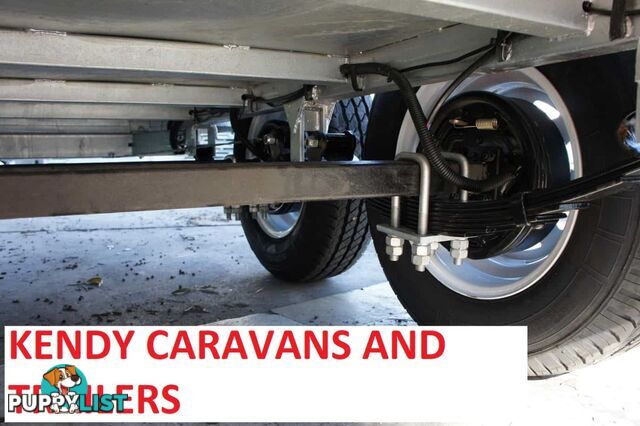 9 x 5 tandem axle (braked 3200kg) hot dipped galvanised H/duty box trailer with 600 mm cage  Feature